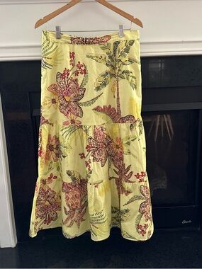Anthropologie Maude Vivante maxi skirt size L boho cottage prairie indie hippie